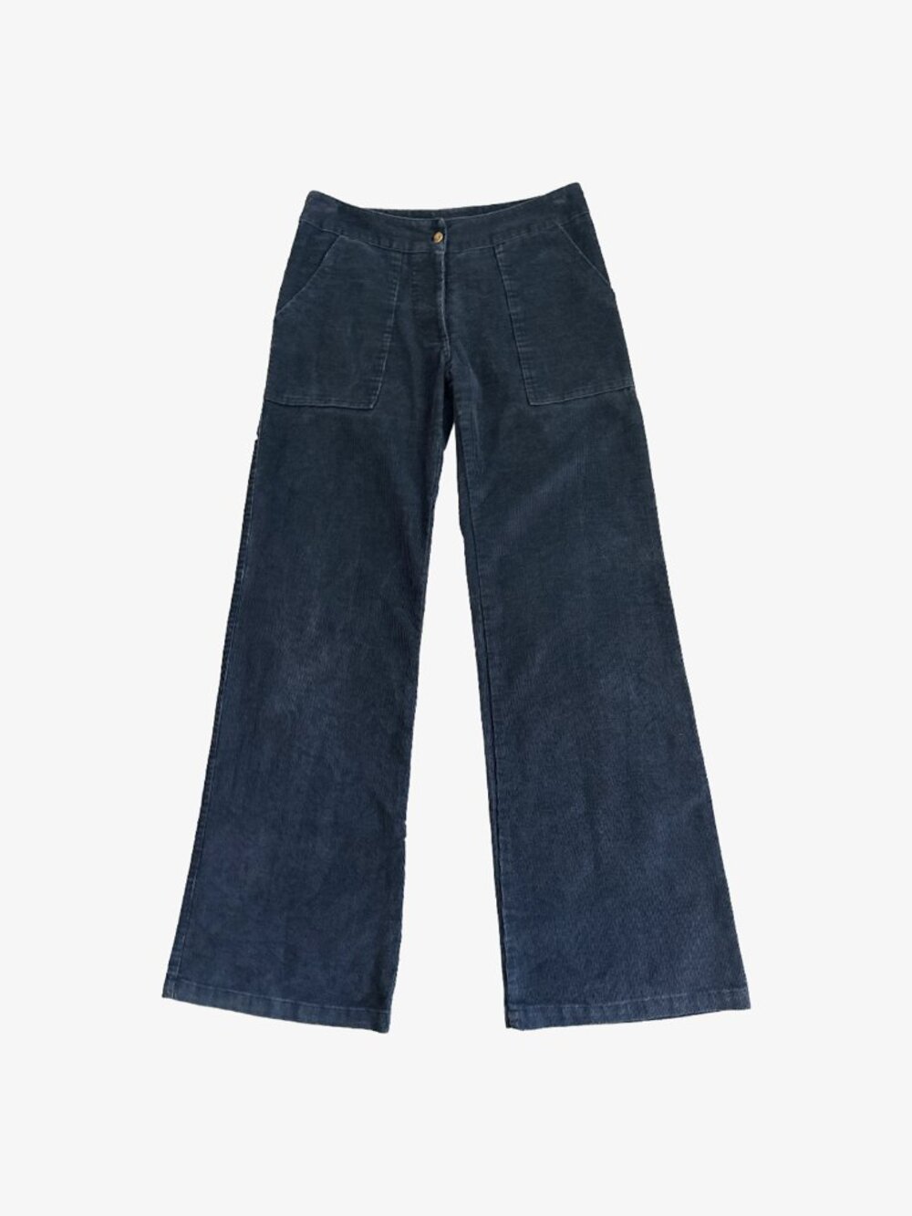 Vintage 90's Navy Blue Corduroy Utility Pocket Wide Leg Pants by Marcel Hemp